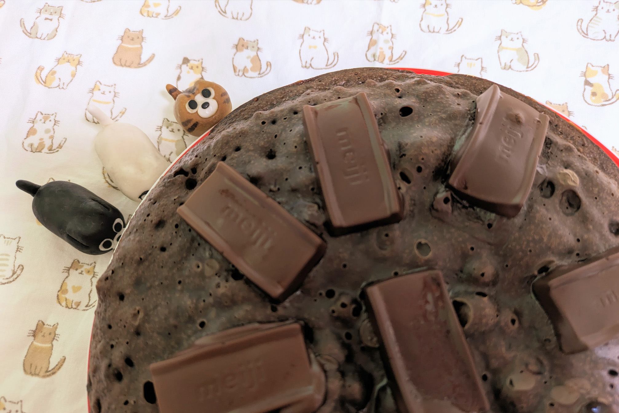 バレンタインのチョコケーキとマリー